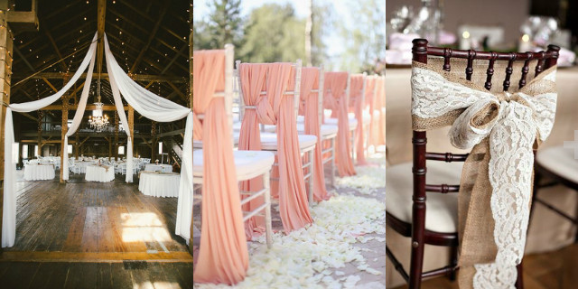 Addobbi matrimonio stoffa